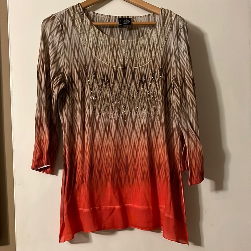 New direction ombré 3/4 sleeve